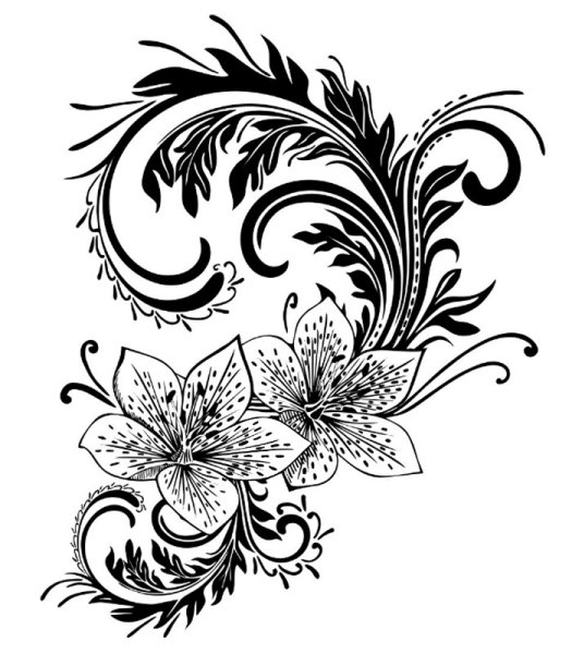 Орнамент цветы