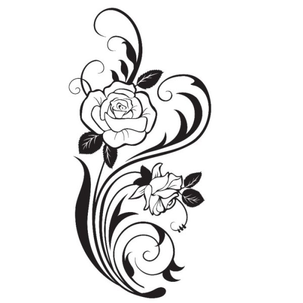 Цветочный орнамент эскиз