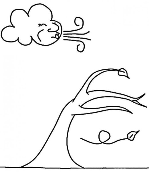 Ветер раскраска