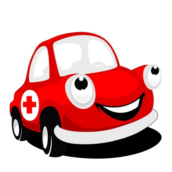 Красная нарисованная машина