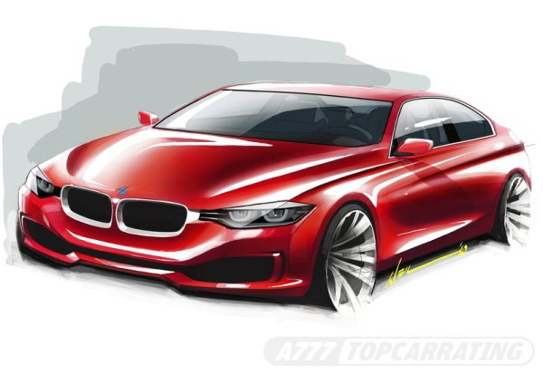 Мультяшный красный автомобиль