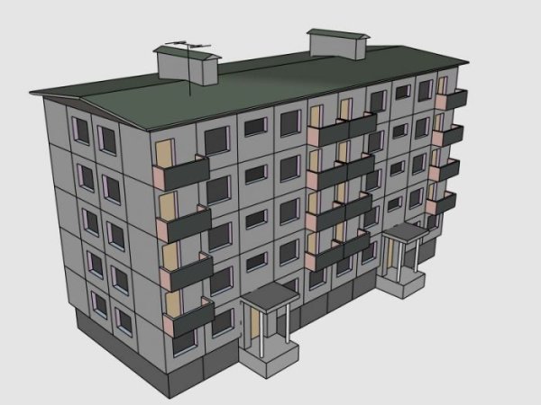 Многоэтажный дом иллюстрация