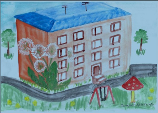 Рисование дом в котором я живу