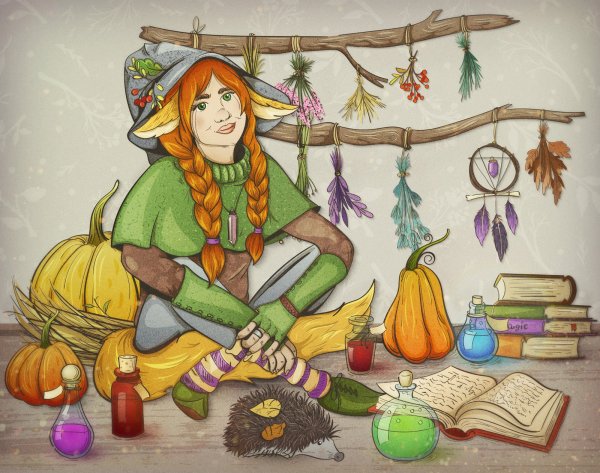 Лесная ведьма травница