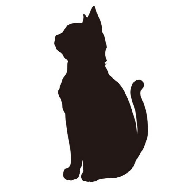 Кот сидит силуэт