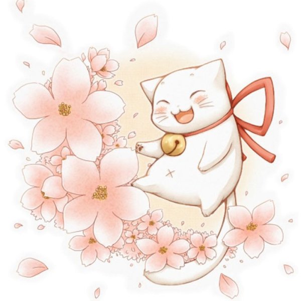 Котики милые арт японский