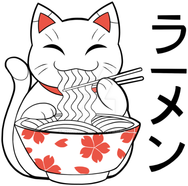 Манэки-нэко тату эскиз