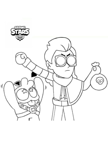 Раскраска Браво старс Белль и Скуик