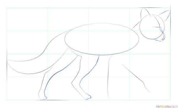 Поэтапное изображение животных