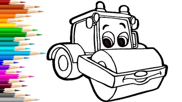 Раскраска каток машина