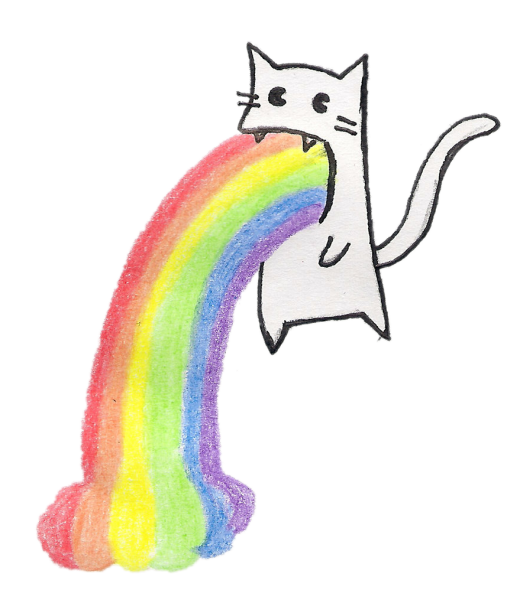 Радужная кошка