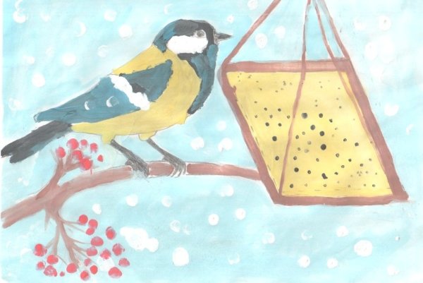 Синичка невеличка рисунок