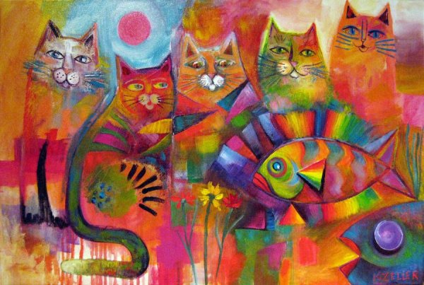 Разноцветная кошка