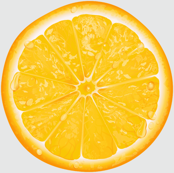 Апельсин в разрезе