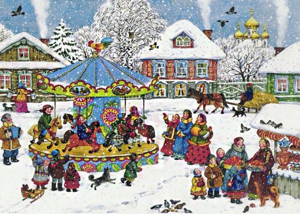 Художница Елена Уварова Рождество