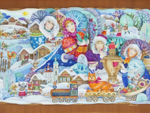 Декоративной прикладное искусство зима