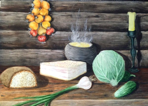 Легкий натюрморт деревенский