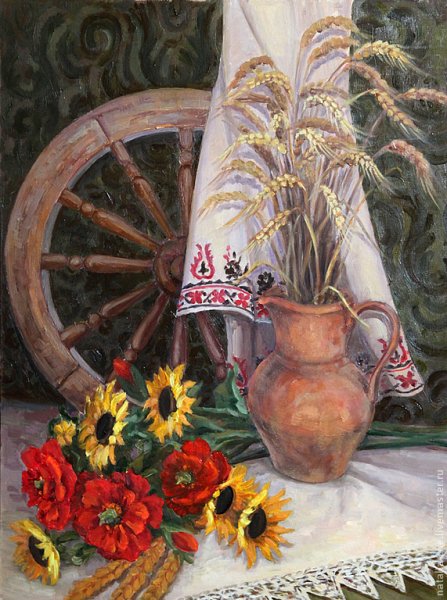 Тематический натюрморт деревенский