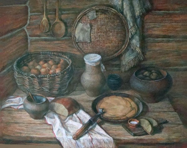Деревенский натюрморт в живописи