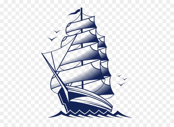 Стилизованный парусник