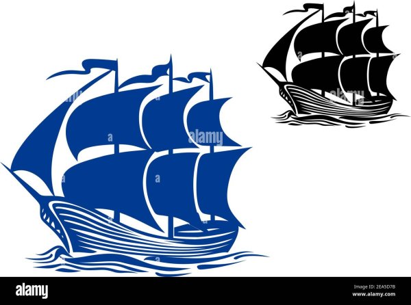 Бригантина Векторная Графика