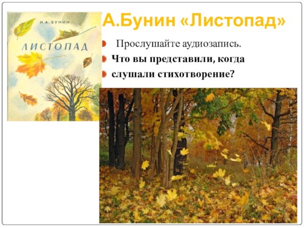 Иллюстрация к стихотворению листопад Иван Алексеевич Бунин
