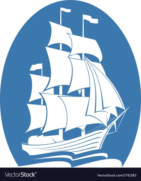 Печать с парусником