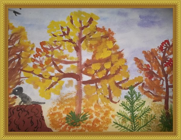 Рисование лес точно Терем расписной