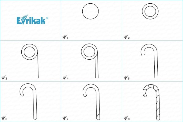 Как нарисовать трость