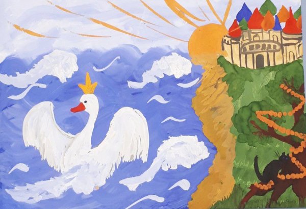 Рисунок к сказке о царе Салтане