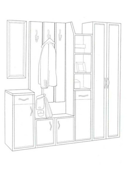 Прихожая раскраска