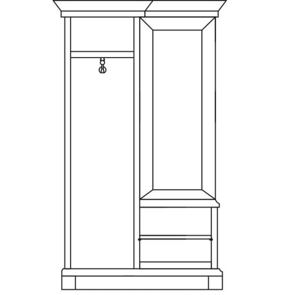 Кантри прихожая каштан