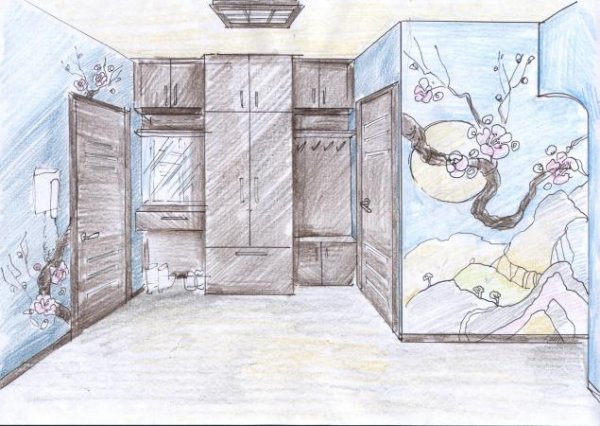 Нарисовать прихожую