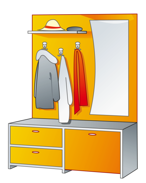 Прихожая для бумажной куклы