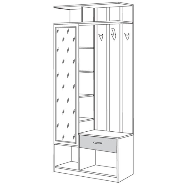 Прихожая Моби Глория 136/02 ясень