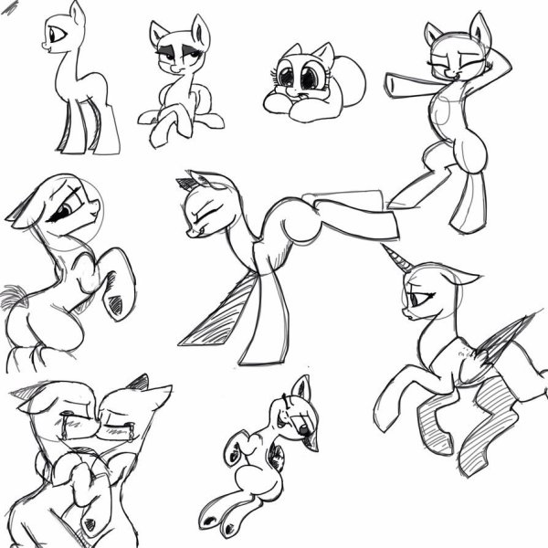 Пони позы спереди