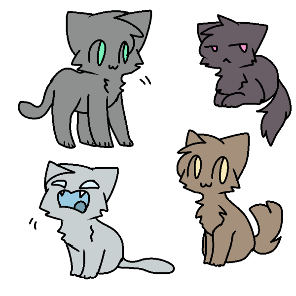 Коты Воители лайн Чиби кота