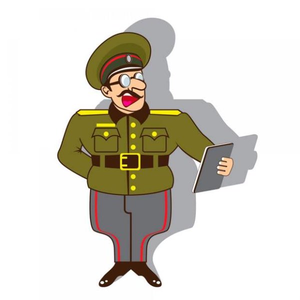 Мультяшный офицер
