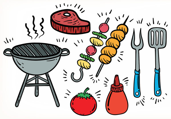 Нарисованный гриль