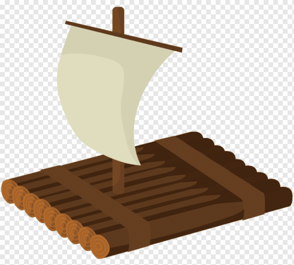 Плот на прозрачном фоне