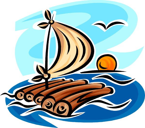 Деревянный плот