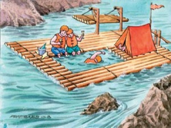 Плот картинка для детей