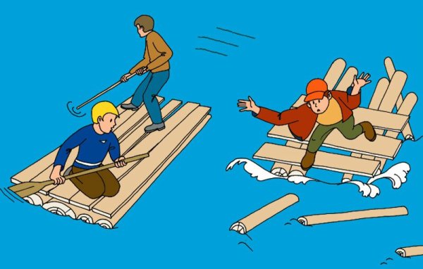 Лодка с веслами мультяшная