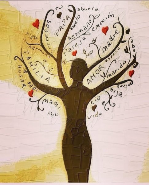 Человек у дерева силуэт