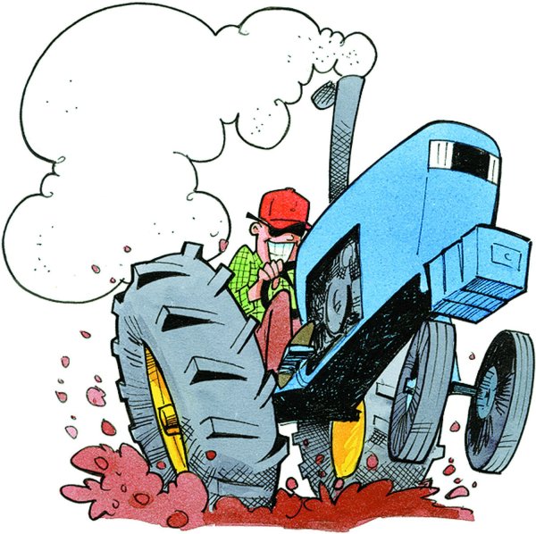 Тракторист иллюстрация