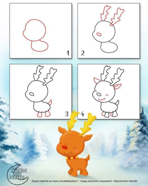 Лёгкие новогодние рисунки