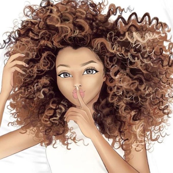 Кудрявая мультяшка