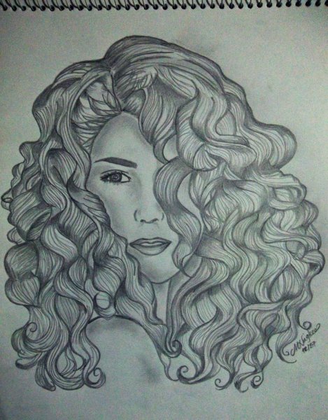Локоны эскиз