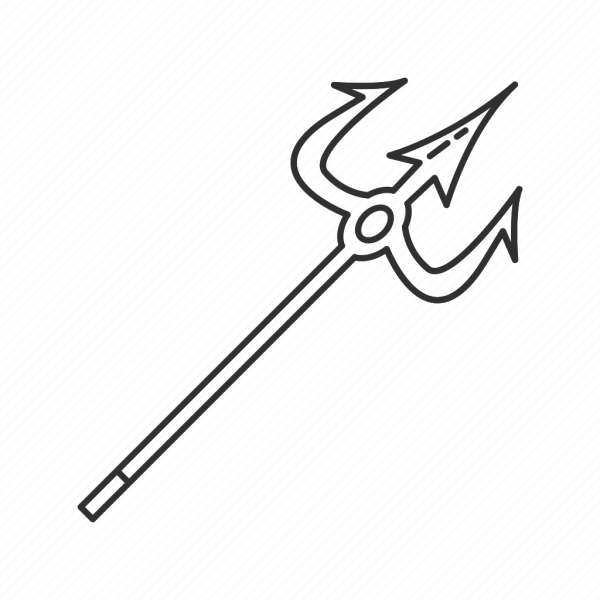 Трезубец раскраска