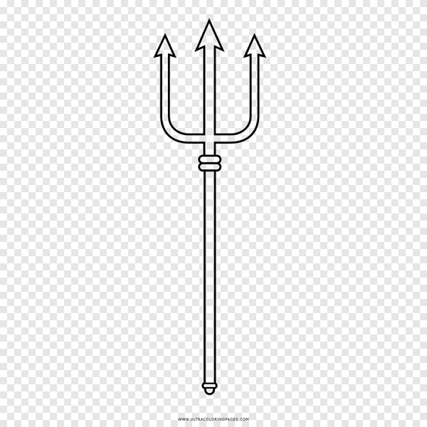 Трезубец трафарет